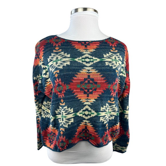Ralph Lauren x Denim & Supply Southwest Aztec Top Lightweight Sweater Women's XL - Picture 12 of 12